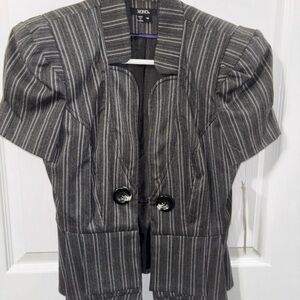 XOXO Striped Gray Blazer
